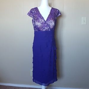 IZIDRESS Lace Purple Cocktail Dress